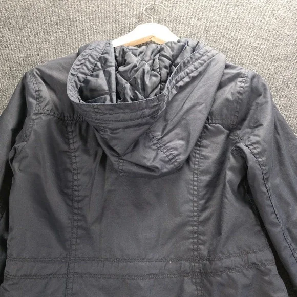 AEROPOSTALE‎ Womens Navy Blue Hooded Duffle Military Jacket Sz S Water Resistant - Picture 14 of 14